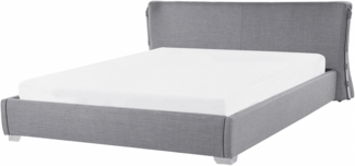 Wasserbett Polsterbezug grau 160x200 cm PARIS