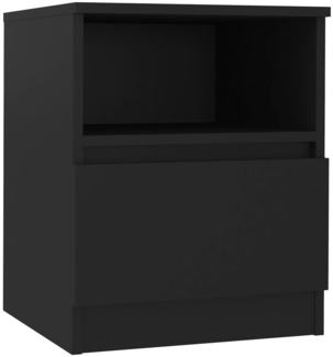 Nachttisch Nachtschrank Schwarz 40x40x50 cm Holzwerkstoff