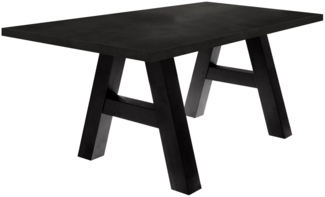 Esszimmertisch Elia 8 160 x 90 x 75 Esstisch Schwarzstahl 13315-160