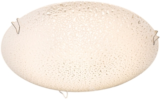 LED Deckenlampe, Glas weiß, Graphitmuster, D 20 cm