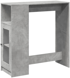 vidaXL Bartisch mit Regal Betongrau 101x40x103,5 cm Holzwerkstoff 854367