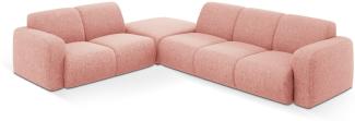 Micadoni Boucle Ecksofa Molino 6-Sitzer Links Chenille Rosa