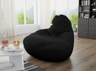 Mirjan24 'Maxi' Sitzsack 300 Liter, Polyester schwarz, 120 x 85 x 85 cm