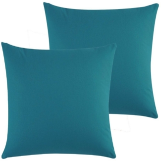 CLASS HOME COLLECTION Kissenbezüge Kissenbezüge 2er Set Kissenhüllen Sofa Bett mit Reißverschluss, (2 Stück), 100 % Baumwolle, Renforce-Qualität, Mit Reißverschluss