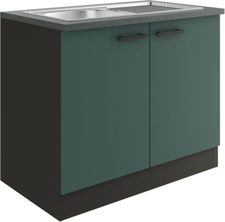OPTIFIT Spülenschrank Palma Breite 100 cm, inklusive Einbauspüle