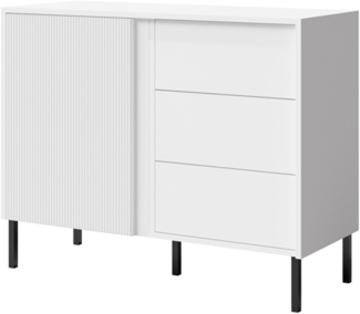 AX LIVING Schubladenschrank Mikasso – 100 cm Breite, Modernes Design Weiß
