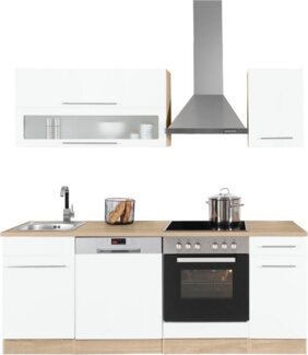 KOCHSTATION Küchenzeile KS-Eton, ohne E-Geräte, Breite 210 cm