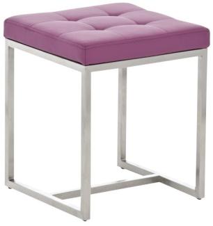 Sitzhocker - BRIT 2 - Hocker Sessel Kunstleder Lila 40x40cm