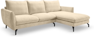 Ecksofa (B/H/T: 259x87x165 cm) in Beige