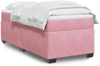 vidaXL Boxspringbett mit Matratze Rosa 90x190 cm Samt 3285256