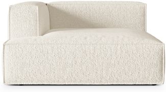 Micadoni Recamiere Nuria Groß 1-Sitzer Links Boucle Elfenbein