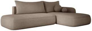 Luxusbetten24 Schlafsofa Designer Sofa Babu Bouclé, mit Stauraum und Schlaffunktion