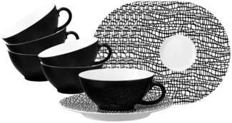 Seltmann Weiden Life Fashion Teetasse mit Untertasse 140 ml 6er Set - Glamorous Black