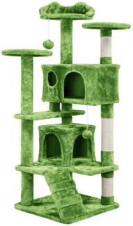 Yaheetech Kratzbaum Katzenbaum Kletterbaum 137/156/178 cm (H), mit 3 Aussichtsplattformen & 2 Katzenhöhlen & 2 Abnehmbare Plüschball
