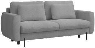 Selsey RANE - Sofa mit Schlaffunktion und Bouclé-Bezug, grau