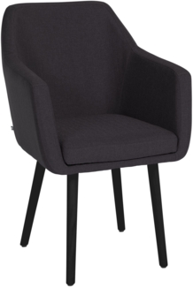 CLP Besucherstuhl Utrecht Stoff mit robustem Holzgestell,schwarz schwarz