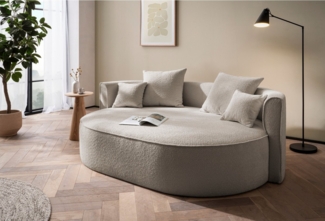 LeGer Home by Lena Gercke 2,5-Sitzer ISALIE, rundes Loungesofa, mit Kissen, perfekt gepolstert, moderne Stoffe, mit 4 Zierkissen, extra große Sitzfläche