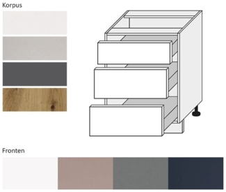 Unterschrank Bonn B/T/H: 60 cm / 50 cm / 82 cm