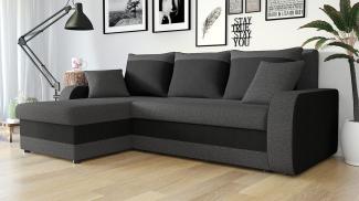 Ecksofa 'Kristofer Lux', Stoff, Dunkelgrau, 80 x 238 x 147 cm