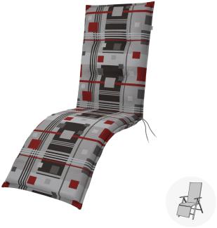 Doppler Sitzauflage "Living" Relax, quadrat rot, für Relaxliege (170 x 48 x 6 cm)