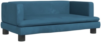 vidaXL Kindersofa Blau 80x45x30 cm Samt 3196305