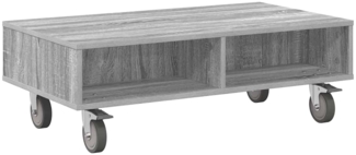 vidaXL Beistelltisch mit Rädern Graues Sonoma 90 x 50 x 30 cm 891021