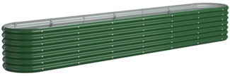 vidaXL Hochbeet Verzinkter Stahl 260x40x36 cm Grün 318878
