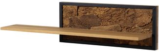 Wandregal Wildeiche 113 x 23 x 28 natur geölt LINDAU #05