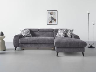 COTTA Ecksofa Mia L-Form, 3-tlg.-Kissen-Set, Recamiere, wahlweise mit oder ohne RGB-Beleuchtung