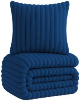 One Home Bettwäsche Winter Cashmere Touch Cord Optik, Fleece, 2 teilig, kuschelig flauschig warmes weiches Flanell Teddy Plüsch