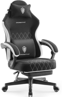 Ergonomischer Gaming Stuhl Schwarz mit Massage Lendenstütze