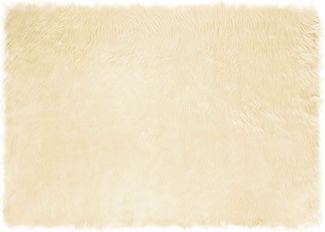 vidaXL Kunstschaffell Teppich Tafalla Creme 120 x 170 cm Polyester 42021504