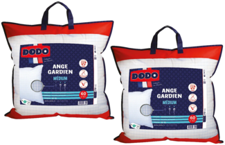 Kopfkissen 2er-Set DODO - Vollschutz gegen Milben - 60 x 60 cm - ANGE GARDIEN