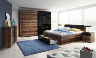 Schlafzimmer Set 5 tlg DANTOS inkl. Doppelbett 180cm und Schrank 270cm