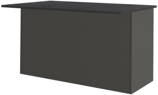Dmora Kücheninsel Tartaro, Mehrzweckschrank, Küchenzeile Schrank, Zusätzlicher Tisch, 100 % Made in Italy, 155 x 90 x 90 cm, Anthrazit und Schiefer