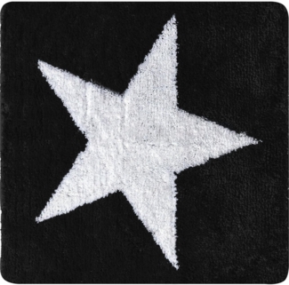 Ridder Badematte Star schwarz, Höhe 1.8 mm, 100% Polyester-Microfaser