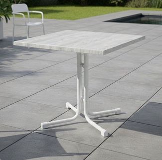 Gardissimo PONDEROSA Gartentisch Klapptisch Topalit 70x70cm weiss