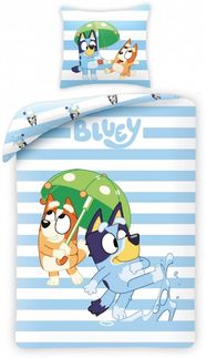 Bluey Bettwäsche Set aus Baumwolle Bettdeckenbezug 140 × 200 cm mit 70 × 90 cm Kissenbezug