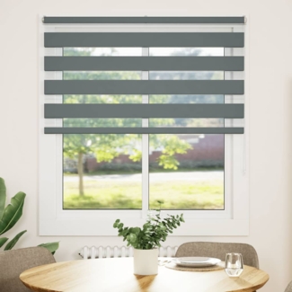 vidaXL Zebrarollo Dunkelgrau 135x100 cm Stoffbreite 130,9 cm Polyester 4014112