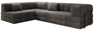 Luxusbetten24 Sofa Designer Sofa Lazy L, mit Aufklappfunktion und Cordbezug