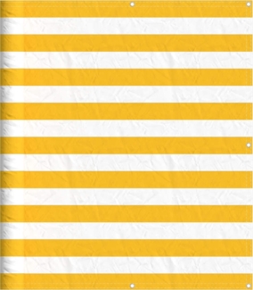vidaXL Balkon-Sichtschutz Gelb und Weiß Gestreift 120x1000 cm 42002047