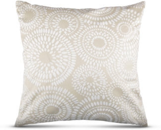 Kissenhülle 60x60 mit verd. Reißverschluss, ( Beige ) Kissenbezug Punkte, Dekorative Kissenbezüge, weicher Bezug für Kissen