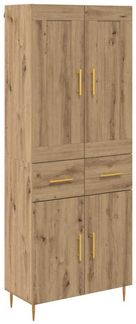 vidaXL Highboard Artisan-Eiche 69,5 x 34 x 180 cm Holzwerkstoff 3415859