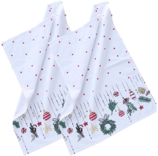 BOLTZE Geschirrtuch Geschirrtuch Trockentuch Küchenhandtücher 2er Set 70x50 Weihnachten