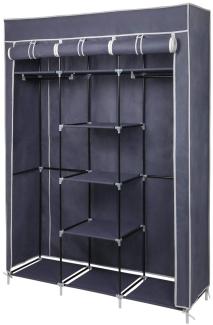 Meerveil Kleiderschrank, Stoffschrank für Schlafzimmer, Stoffschrank, roßes Stauraum, Stabiler Schrank, für Schlafzimmer, Ankleidezimmer, 150 x 45 x 175 cm, Grau