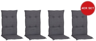 beo Polsterauflage Saumauflage Hochlehner Barcelona im Set, (Set), Gartenstuhlauflage, Sitzauflage, Sitzkissen Outdoor, 118 x 50 x 6 cm