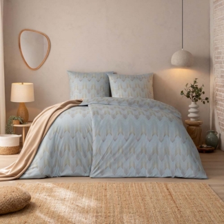 Estella Interlock Jersey Bettwäsche Cielo 6613-810 Grau Taupe 135x200