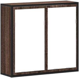 vidaXL Bad-Spiegelschrank Braun Eichen-Optik 65x20x60 cm Holzwerkstoff 849258