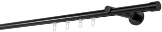 ondeco Gardinenstange Profil Wandabstand 12cm Cap, Ø 20 mm, 1-läufig, Maßanfertigung, Bohren, verschraubt