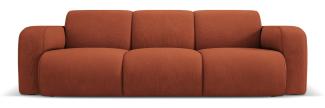 Micadoni Boucle Sofa Molino 3-Sitzer Strukturierter Stoff Orange